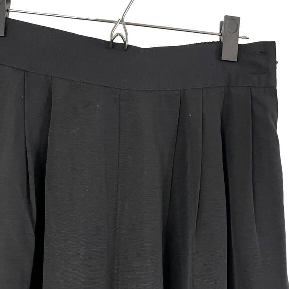 Women's vintage black elastic waist with front pleats culottes  - 12 - Picture 2 of 8